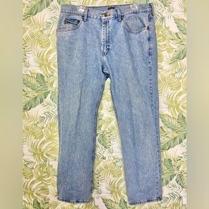 Men’s Lee Regular Fit Straight Leg‎ Jeans Size 38 x 32 100% Cotton